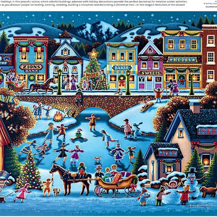 Buffalo Games - Dowdle - Hometown Christmas - 1000 Piece Jigsaw Puzzle for Adults Challenging Puzzle Perfect for Game Nights - Finished Size 26.75 x 19.75