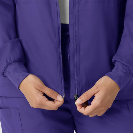 WonderWink womens Jacket, Grape, Medium