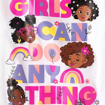 The Children's Place Girl Power Short Sleeve Graphic T-Shirts,multipacks, Girl Power 3-Pack, Small
