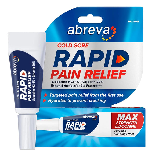 Abreva Cold Sore Treatment Rapid Pain Relief Cream
