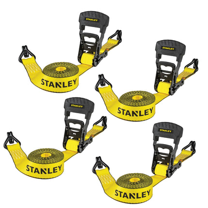 STANLEY S10074 1.5" x 16' Ratchet Tie Down Straps 