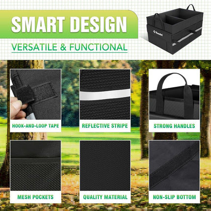 K KNODEL Car Boot Storage Organiser for SUV, Van, Truck (Small, Black)