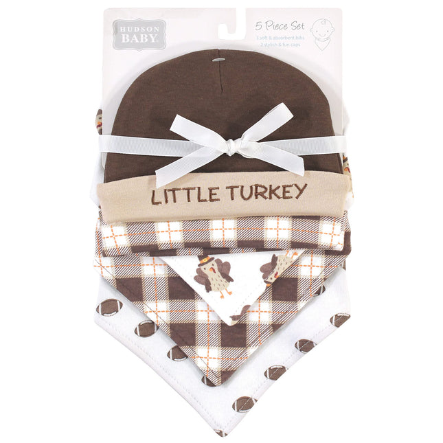 Hudson Baby Unisex BabyCotton Bib and Headband or Caps Set, Daddys Princess, One Size