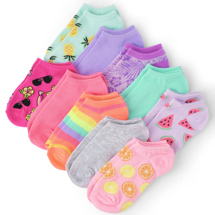 The Children's Place Girls' Low Ankle Socks, Tropi