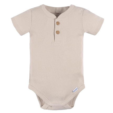 Gerber Unisex Baby Bodysuit and Shorts Set, Beige, 3-6 Months
