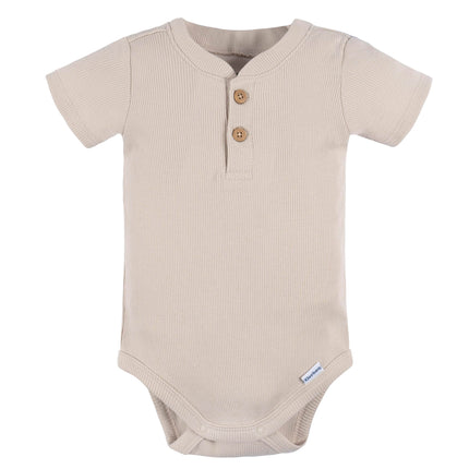Gerber Unisex Baby Bodysuit and Shorts Set, Beige, 3-6 Months
