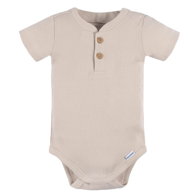 Gerber Unisex Baby Bodysuit and Shorts Set, Beige, 0-3 Months