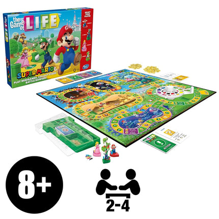 Hasbro Gaming The Game of Life: Super Mario Edition Board Game for Kids Ages 8 and Up, Play Minigames, Collect Stars, Battle Bowser