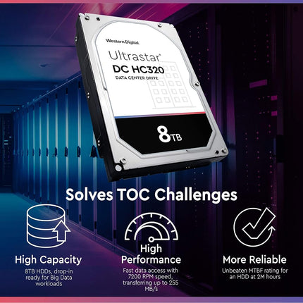 Western Digital Ultrastar DC HC320 (HUS728T8TALE6L4) SATA Enterprise HDD 7200 RPM, 8 TB