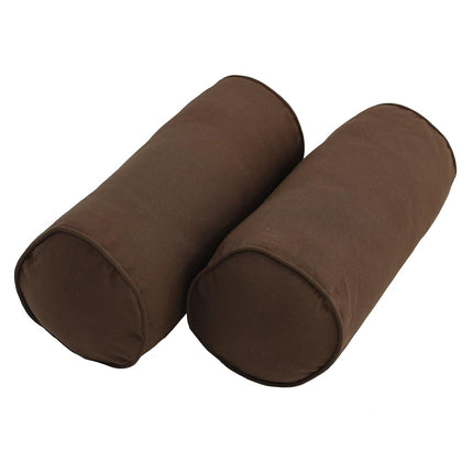 Oreillers d'appoint Blazing Needles en sergé côtelé (lot de 2), 20 po x 8 po, chocolat, 2 unités