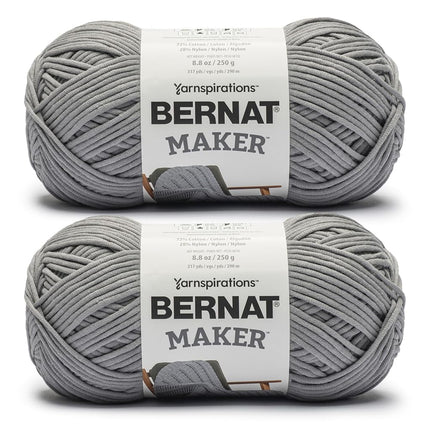 Bernat Maker Gray Yarn - 2 Pack of 250g/8.8oz - 72