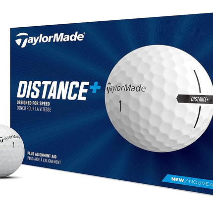 Taylormade Distance+ Golf Balls, White (Pack of 12