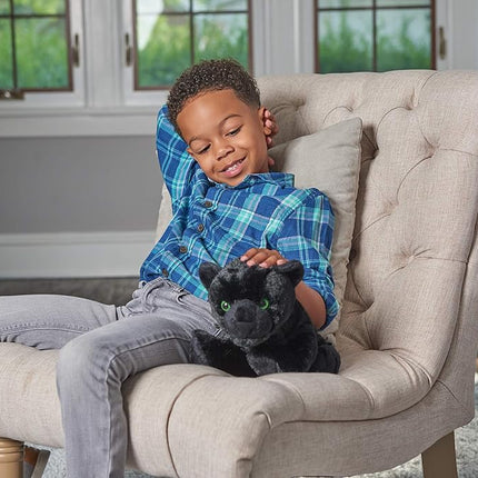 Wild Republic Jaguar Black, Cuddlekins, Stuffed Animal, 12 Inches, Kids, Plush Toy, Fill is Spun Recycled Water Bottles