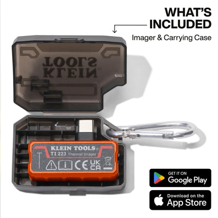 Klein Tools TI223 Mobile Thermal Imaging Camera Thermal Imaging Camera for iOS Android 19,200 Pixels, Wide Temperature Range from -4 to 752 Degrees Fahrenheit, Professional Infrared Camera