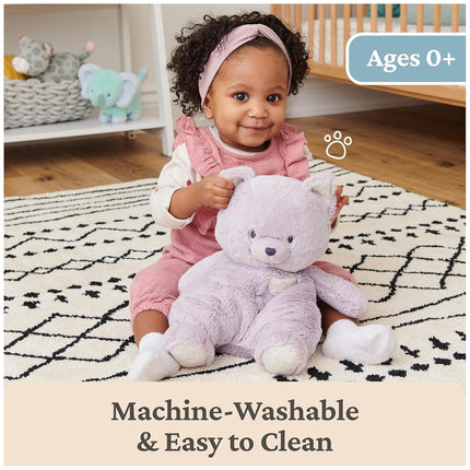 Baby GUND Oh So Snuggly Kitten Large Plush Stuffed Animal for Babies and Infants, Lavender, 12.5”