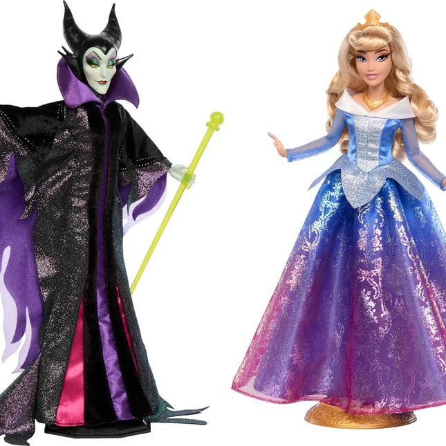 Mattel Disney Collector Maleficent & Aurora Fashion Dolls Inspired by Disney Sleeping Beauty Movie, Gifts for Kids & Collectors, HPG10