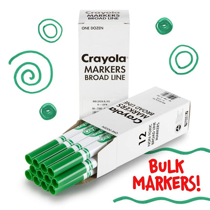 Crayola 12 Count Original Bulk Markers, Green