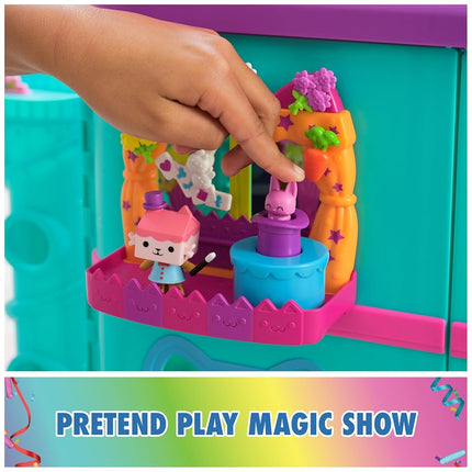 Gabby’s Dollhouse, Baby Box Talent Show Balcony Playset, 8-Pcs with Toy Figures, Doll’s House Accessories and Sensory Play, Kids’ Toys for Girls and Boys 3+