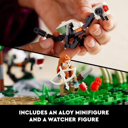 LEGO 76989 Horizon Forbidden West: Tallneck Building Set for Adults, Model Building Kit with Aloy Minifigure & Watcher Figure, Collectible Gift Idea for Men, Women, Him, Her
