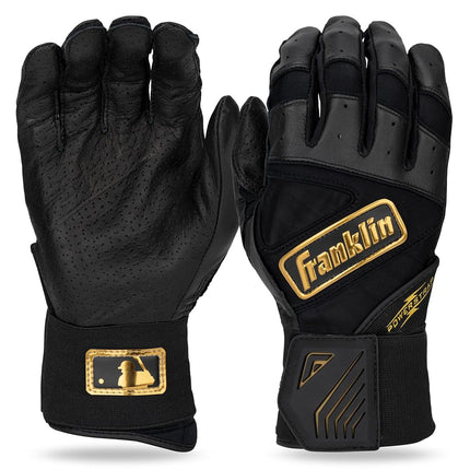 Franklin Sports MLB Batting Gloves - Infinite Powerstrap Baseball + Softball Batting Gloves - Heavy Duty Full Wrap Cage Practice Glove - Reinforced Wrist + Durable Leather