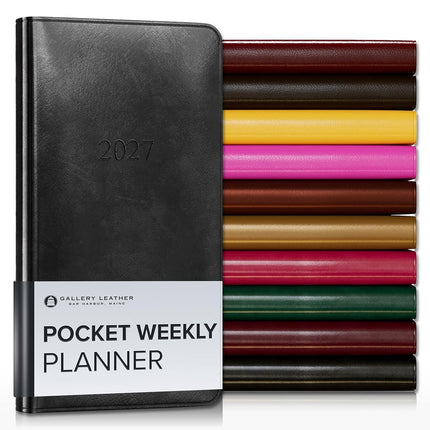 Gallery Leather Pocket Weekly Planner 2026-2027 Ac