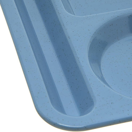 Carlisle 4398192 Left-Hand Heavy Weight 6-Compartment Cafeteria/Fast Food Tray, 10" x 14", Sandshade