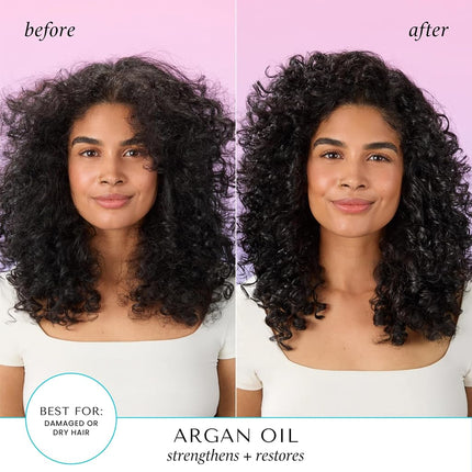 (ARGAN OIL, Shampoo + Conditioner) - HASK ARGAN OIL Shampoo and Conditioner Set Repairing for all hair types, colour safe, gluten free, sulphate free, paraben free - 1 Shampoo and 1 Conditioner
