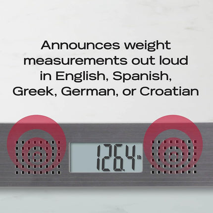 Taylor Electronic Glass Talking Bathroom Scale, 440 Lb. Capacity