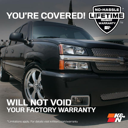 K&N 57-3021-1 Washable and Reusable Car Performance Intake Kit