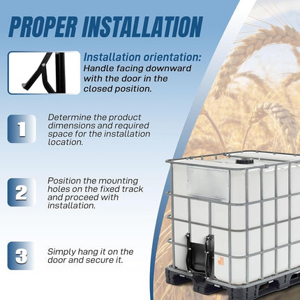 ZNZMAIO Sliding Grain Gate for IBC Tote, 9” x 9”, Carbon Steel