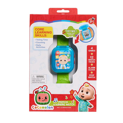 CoComelon JJ's Learning Smart Watch Toy for Kids with 3 Educational Based Games, Alarm Clock and Stopwatch Toy for Children Aged 3+ by Just Play