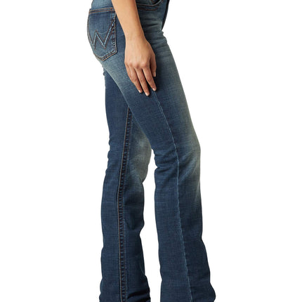 Wrangler Women's Willow Mid Rise Performance Waist Boot Cut Ultimate Riding Jean, Rebecca, 11-34
