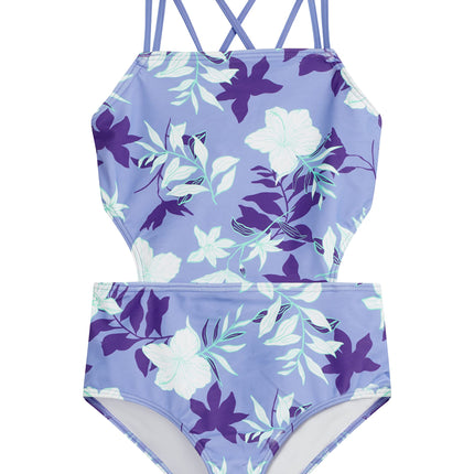 Kanu Surf Girls' Beach Sport Cut-Out One Piece Swi