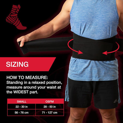 Mueller Sports Medicine Adjustable Back Brace One Size Fits Most, Black