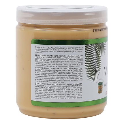 Africas Best Orig Hair Mayonnaise 15 Ounce Jar (443ml) (2 Pack)