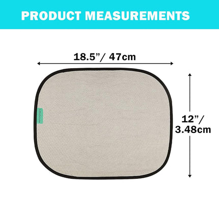 Little Chicks Static Cling Car Window Shades UPF 50+ Sun Protection - 2 Pack - Model CK103, Black
