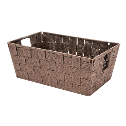 Whitmor Woven Strap Small Storage Tote Java