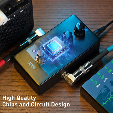 Satone S802 Refrain Chorus Electric Guitar Effect Pedal - Warm and Vintage Preset Chorus Acoustic Metal Pedal with True Bypass