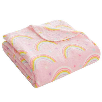 Little Starter Plush Toddler Blanket, Rainbow, 30"x40"