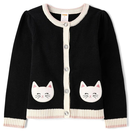 Gymboree,and Toddler Long Sleeve Cardigan Sweaters, Cats, 12-18 Months