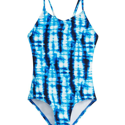 Kanu Surf Girls Hurricane Beach Sport UPF 50 one Piece Swimsuit, Dawn Blue, 6X