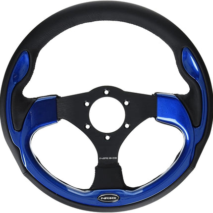 NRG Innovations RST-001BL Reinforced Steering Wheel (320mm Sport Steering Wheelwith Blue Trim)