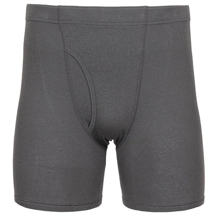 Gildan Men's Underwear Covered Waistband Boxer Briefs, Multipack, Black/Charcoal/Navy (5-pack), S