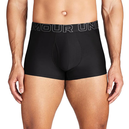 Under Armour Men's Performance Tech 3-Inch Boxerjock Multi-Pack, Black Solid-Core 3-Pack, Large