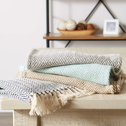 DII CAMZ11281 Braided Cotton Table Runner, Perfect for Spring, Fall Holidays, Parties and Everyday Use 15x72" Aqua