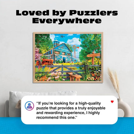 Buffalo Games - Country Life - Oak Valley Farm - 1000 Piece Jigsaw Puzzle for Adults Challenging Puzzle Perfect for Game Nights - Finished Size 26.75 x 19.75