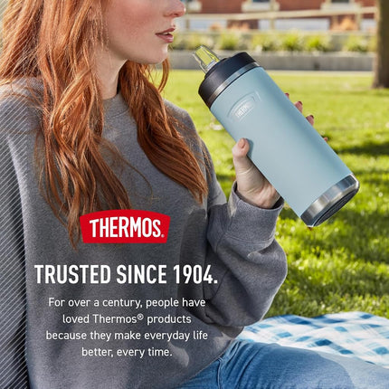 THERMOS, ICON Series, Stainless Steel Water Bottle w/Straw Lid, Sandstone, 945mL