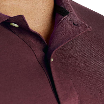 Nautica Men's Classic Fit Short Sleeve Solid Soft Cotton Polo Shirt, Royal Burgundy, Large Tall