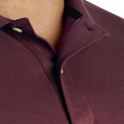 Nautica Men's Classic Fit Short Sleeve Solid Soft Cotton Polo Shirt, Royal Burgundy, Large Tall