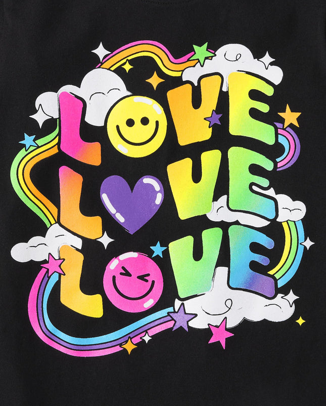 The Children's Place Girl Power Short Sleeve Graphic T-Shirts,multipacks, Love/Girls Can Do Anything 2-Pack, Large